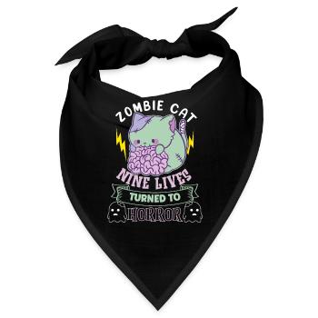 Zombie-katze Untote Kitty Horror Meow Creepy - Bandana - Schwarz - Vorne