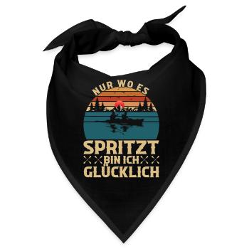 Kajak Paddler Kajakfahrer Paddeln Kajakfahren - Bandana - Schwarz - Vorne