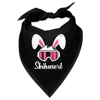 Skihaserl Skihasen Shirt Skihasen Apres Party - Bandana - Schwarz - Vorne