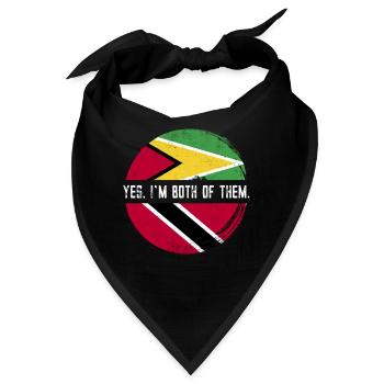 Guyana Flagge Guyanese Guyana - Bandana - Schwarz - Vorne