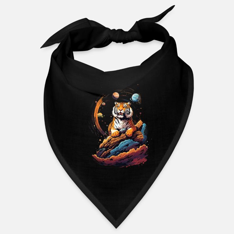 Tiger on the cliff in space - Solar System Bandana