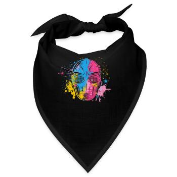 Paintball Liebhaber Gesichtsmaske Paint Ball Team - Bandana - Schwarz - Vorne
