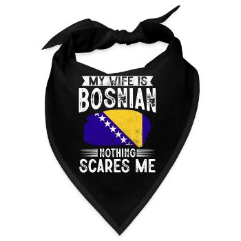 Bosnien und Herzegowina Flagge Bosnien - Bandana - Schwarz - Vorne