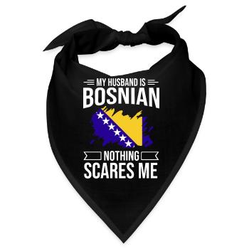 Bosnien und Herzegowina Flagge Bosnien - Bandana - Schwarz - Vorne