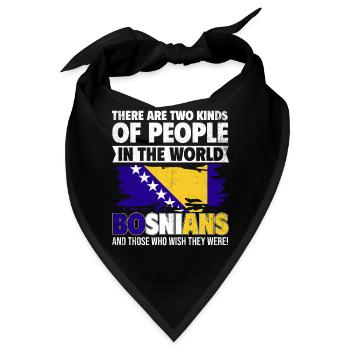 Bosnien und Herzegowina Flagge Bosnien - Bandana - Schwarz - Vorne