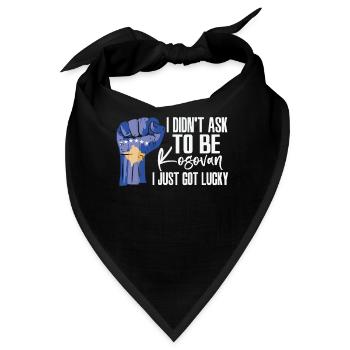 Kosova-Stolz Kosova-Flagge Gewachsen - Bandana - Schwarz - Vorne