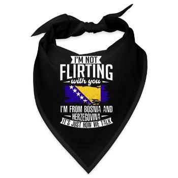 Bosnien und Herzegowina Flagge Bosnien - Bandana - Schwarz - Vorne