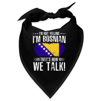 Bosnien und Herzegowina Flagge Bosnien - Bandana - Schwarz - Vorne