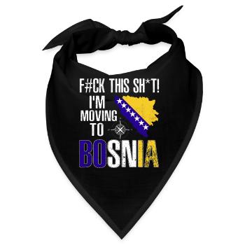 Bosnien und Herzegowina Flagge Bosnien - Bandana - Schwarz - Vorne
