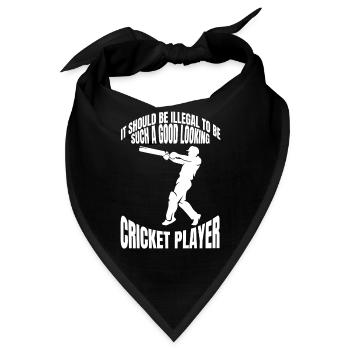 Kricket Kricketteam Cricket Kricketmannschaft - Bandana - Schwarz - Vorne