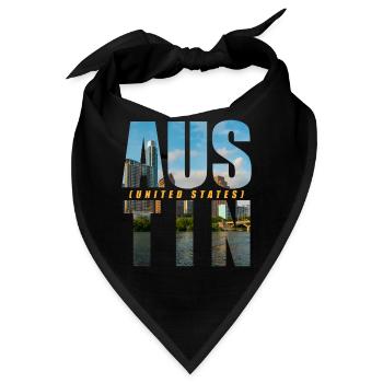 Austin USA Souvenir - Bandana - Schwarz - Vorne