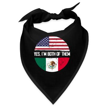 Yes Iam both of them USA Mexico - Bandana - Schwarz - Vorne