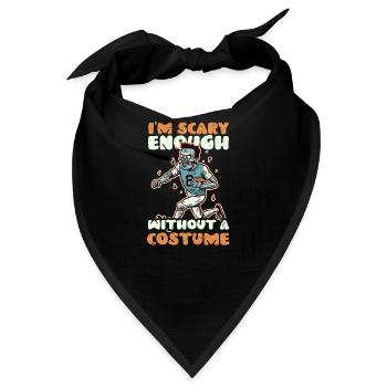 Fußball Halloween Gruselig genug ohne Kostüm - Bandana - Schwarz - Vorne