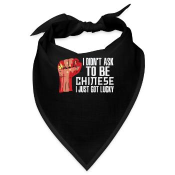 Chinesischer Stolz Chinesische Flagge Gewachsen - Bandana - Schwarz - Vorne