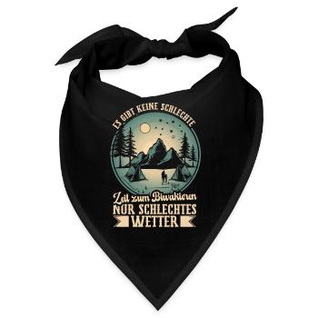 Biwak Zelten Campingkocher Biwakieren - Bandana - Schwarz - Vorne