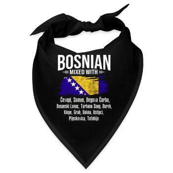 Bosnien und Herzegowina Flagge Bosnien - Bandana - Schwarz - Vorne