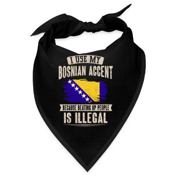 Bosnien und Herzegowina Flagge Bosnien - Bandana - Schwarz - Vorne