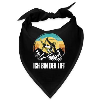Skibergsteiger Ich bin der Lift Skitouring - Bandana - Schwarz - Vorne