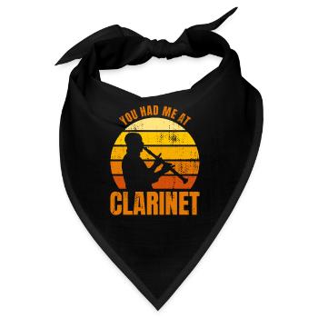 Du hattest mich bei Klarinette - Bandana - Schwarz - Vorne