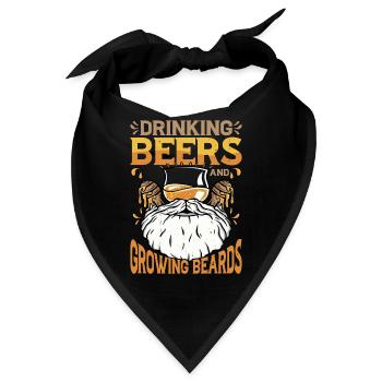 Drinking Beers And Growing Beards - Bandana - Schwarz - Vorne