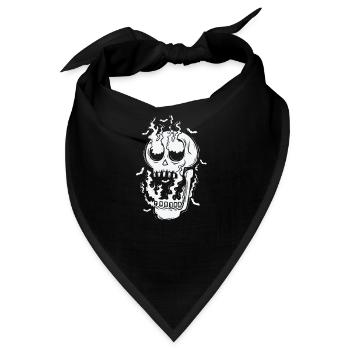 Gothic Kopf dunkel Melancholie - Bandana - Schwarz - Vorne