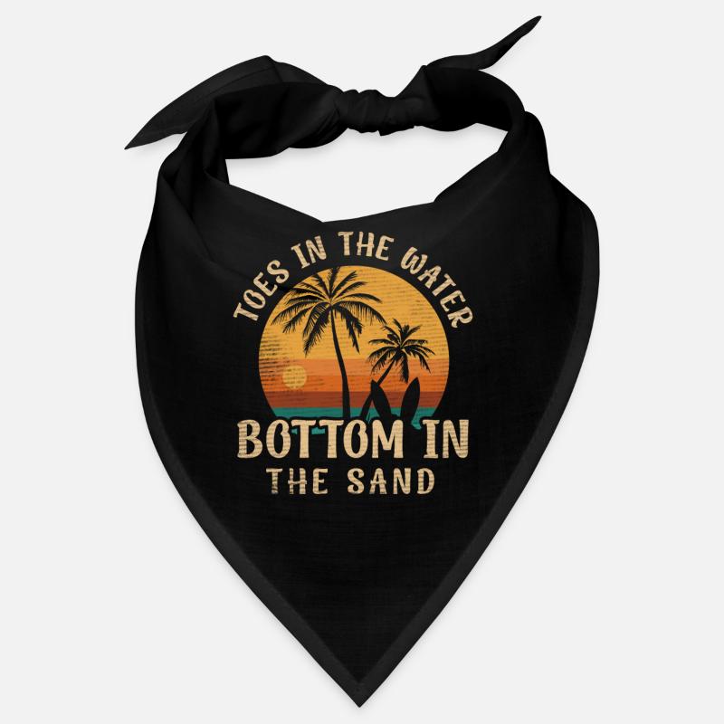 Orteils dans l’eau Fond Dans le sable Vacances à la plage Bandana