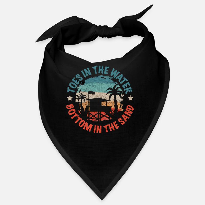 Orteils dans l’eau Fond Dans le sable Vacances à la plage Bandana