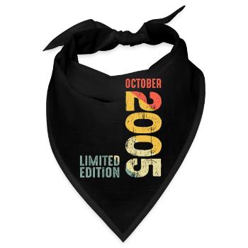 Since October 2005 Year 2005 Retro Vintage 2005 - Bandana - Schwarz - Vorne