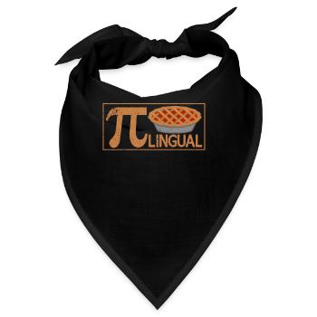 PiLingual Zweisprachige Torte Lustige Pi Day - Bandana - Schwarz - Vorne
