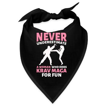 Krav Maga Kampfkunst - Bandana - Schwarz - Vorne