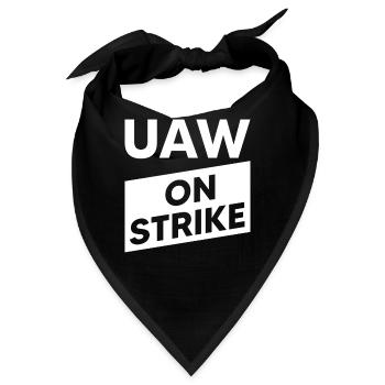 UAW streikt - Gemeinsam für einen starken Vertrag - Bandana - Schwarz - Vorne