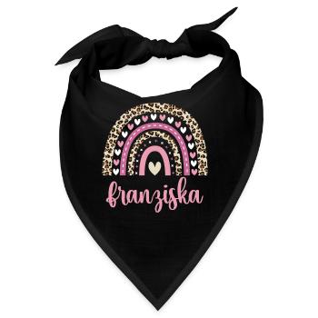 Franziska Regenbogen Name Geburtstag Franziska - Bandana - Schwarz - Vorne