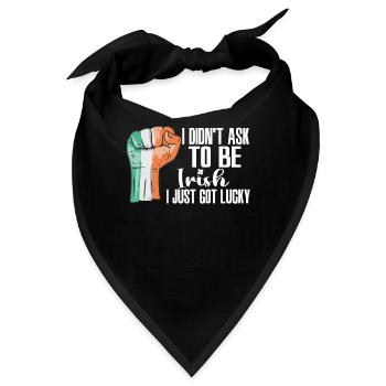Irischer Patriot Irland Flagge Grown Irish Roots - Bandana - Schwarz - Vorne
