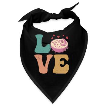 Zellbiologie Zellbiologie LIEBE - Bandana - Schwarz - Vorne