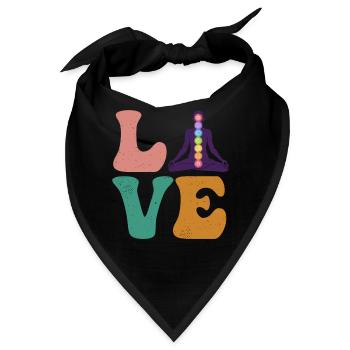 Chakra-Heiler Chakra-Heilung Reiki-Meister LIEBE - Bandana - Schwarz - Vorne