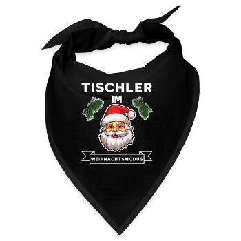Lustiger Tischler Weihnachten Beruf Spruch - Bandana - Schwarz - Vorne