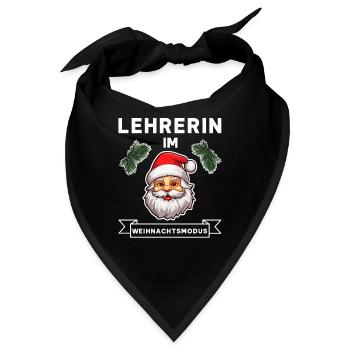 Lustiger Lehrerin Lehrer Weihnachten Beruf Spruch - Bandana - Schwarz - Vorne