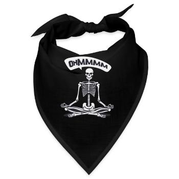 Ohmmm Yoga Skelett Tee I Meditation Entspannung - Bandana - Schwarz - Vorne