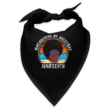 Juneteenth 1865 Gedenken an meine Vorfahren - Bandana - Schwarz - Vorne