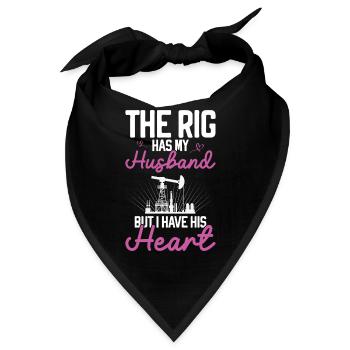 Ölfeldarbeiter Rig Roughneck Ölfeldfrau - Bandana - Schwarz - Vorne