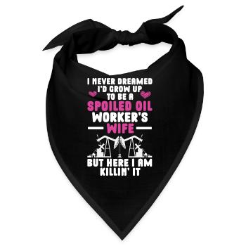 Ölfeldarbeiter Rig Roughneck Ölfeldfrau - Bandana - Schwarz - Vorne