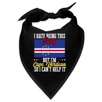 Kap Verde Flagge Cabo Verde Flagge - Bandana - Schwarz - Vorne
