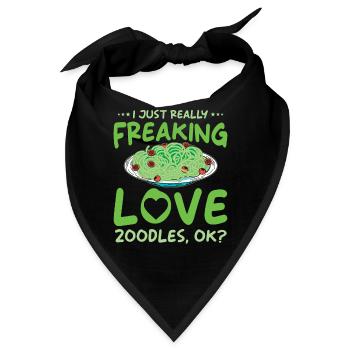 Zoodles Zucchini Pasta Spruch - Bandana - Schwarz - Vorne