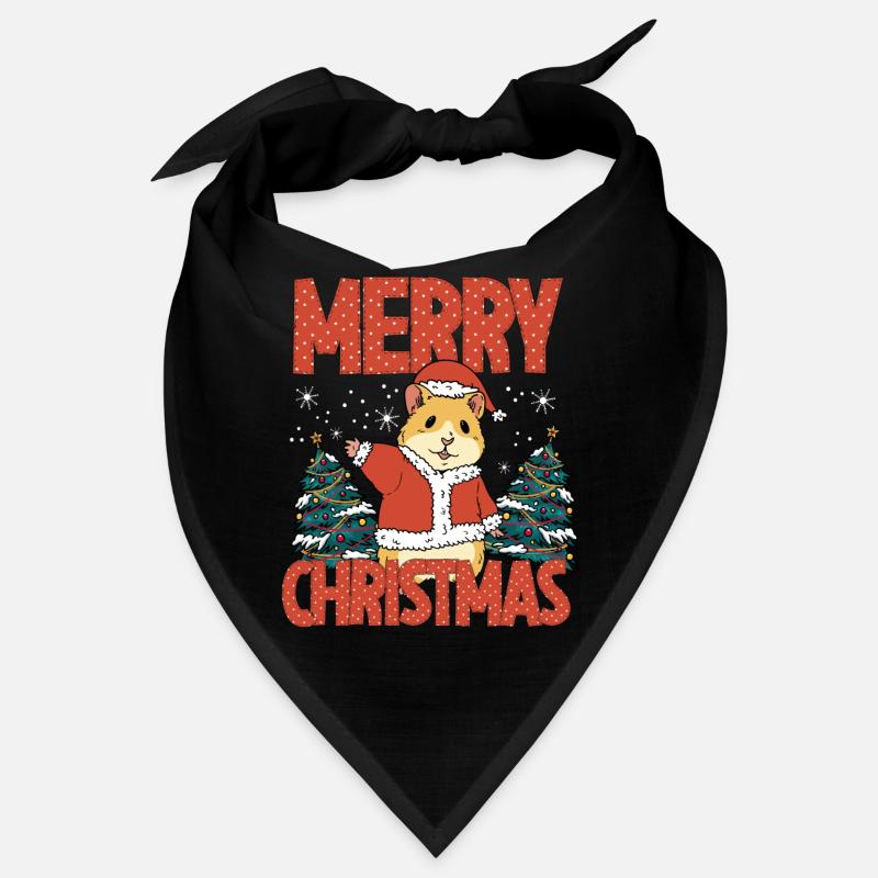 Joyeux hamster de Noël rouge Bandana