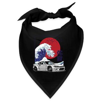Wellen JDM Sonne S15 Silvia Japan Tuning Auto 90s - Bandana - Schwarz - Vorne