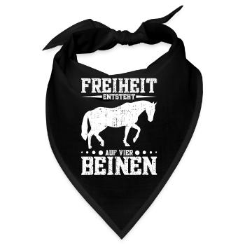 Reiten Mädchen Pferde Pferdestall Pferdeliebhaber - Bandana - Schwarz - Vorne