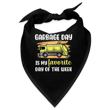 Der Mülltag ist mein Lieblingstag in der Woche - Bandana - Schwarz - Vorne