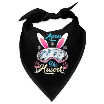 Apres-Ski Häschen Apres-Ski Bunny Apres-Ski Haserl - Bandana - Schwarz - Vorne