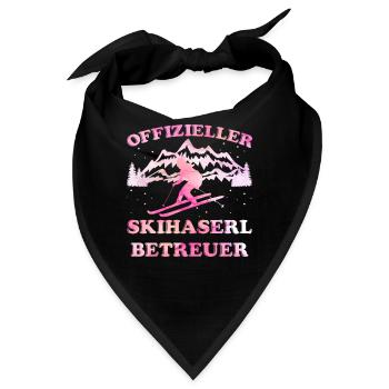 Offizieller Skihaserl Betreuter Skihasen Caretaker - Bandana - Schwarz - Vorne