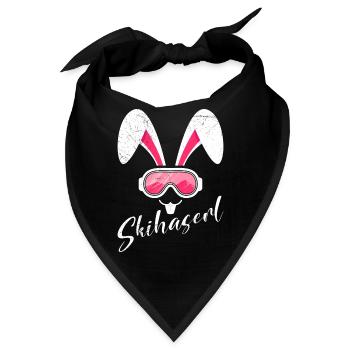 Skihaserl Skihasen Shirt Skihasen Apres Party - Bandana - Schwarz - Vorne